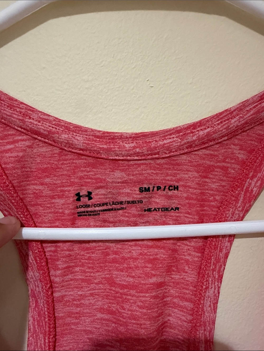 Under Armour Heathered Raspberry Racerback Tank - Picture 2 of 3